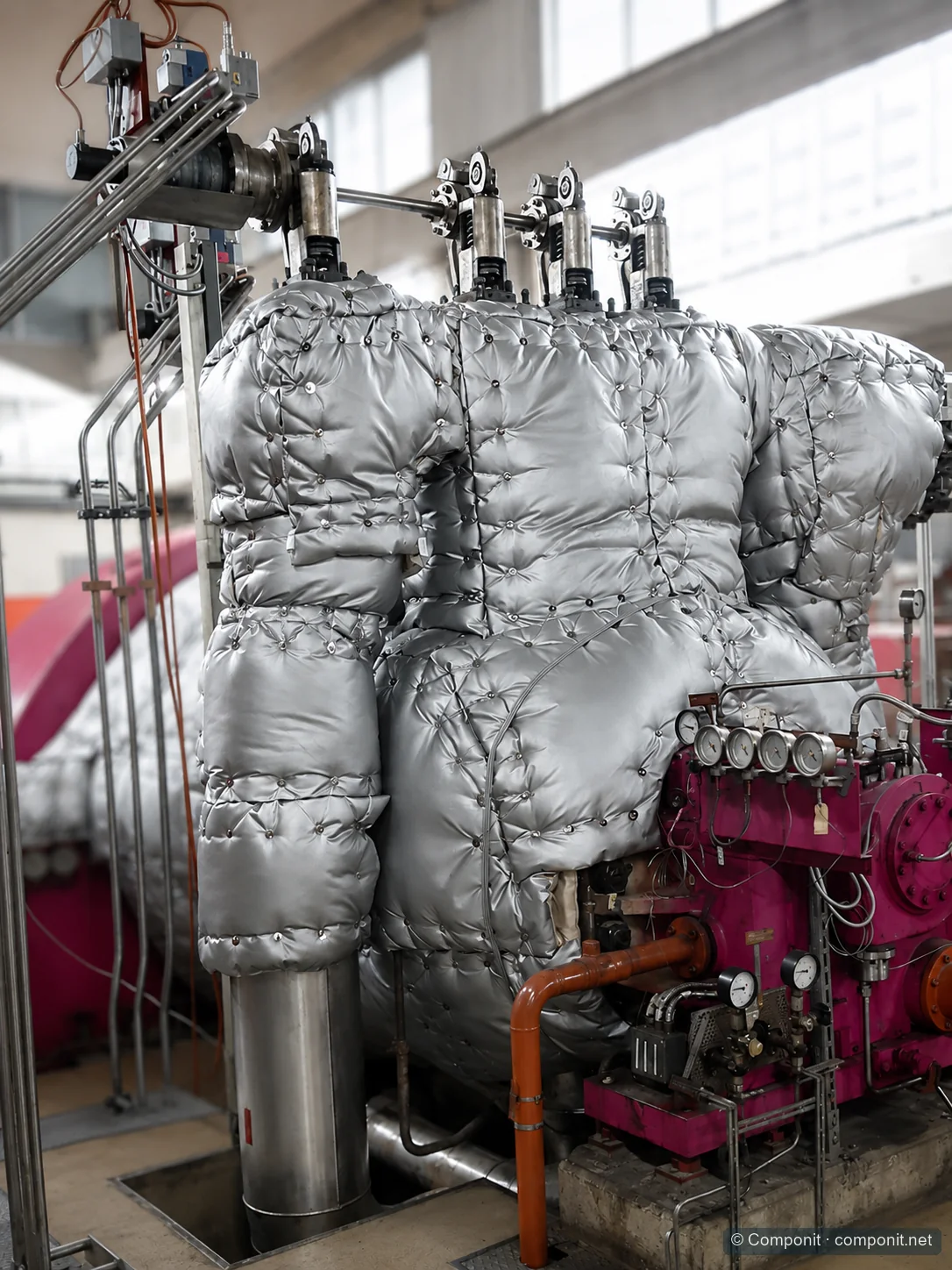 Aislamiento desmontable aplicado a una turbina de vapor y sus componentes auxiliares